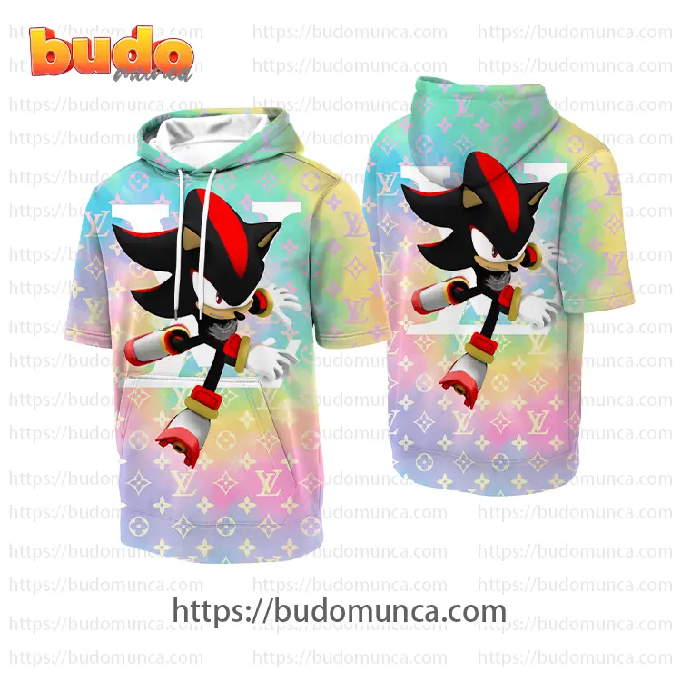 Louis vuitton and sonic the hedgehog v4 hooded short sleeve t-shirt gift uninque for kid man women